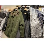 SELECTION OF RAINCOATS, RAIN TROUSERS, STORMWEAR,