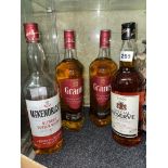 THREE BOTTLES OF WHISKY