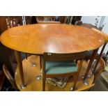 1960S/70S TEAK OVAL DINING TABLE AND FOUR CHAIRS