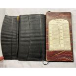 ALMANACK CALENDAR 1899 AND AN EVERLASTING PENCIL IN A BLACK LEATHERETTE WALLET,