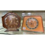 TWO MID 20TH CENTURY MANTEL CLOCKS,