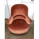 VICTORIAN PINK UPHOLSTERED NURSING CHAIR