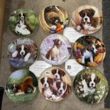 NINE DANBURY MINT LIMITED EDITION PLATES OF BOXER DOGS BY SIMON MENDEZ (WITH 3 CERTIFICATES)