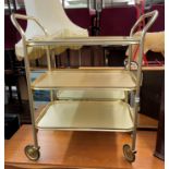 CAREFREE CHROMIUM TROLLEY TABLE