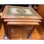 DANISH ROSEWOOD TILE TOP NEST OF TABLES