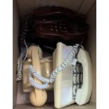 BOX CONTAINING 1970S/80S TELEPHONES