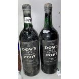 VINTAGE BOTTLES OF DOWS 1970 PORT X 2