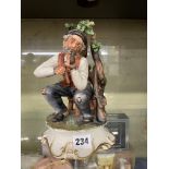 CAPO DI MONTE FIGURE GROUP SEATED HUNTSMAN