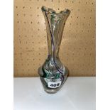SWEDISH ? ART GLASS WASTED VASE SIGNATURE TO UNDERSIDE KOSTA? 21CM HEIGHT APPROX