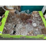 CRATE OF ASSORTED GLASSWARES