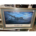 LIMITED EDITION PRINT 69/150 'WING VICTORY' BY JIM DAVIS FRAMED AND GLAZED ALONG WITH 'THE LAST OF