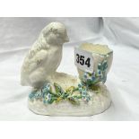 VICTORIAN JUST OUT BIRD AND EGG VASE