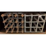 TWO VINTAGE WINE BOTTLE RACKS