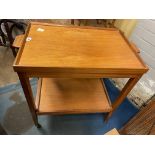 TEAK TRAY TOP TROLLEY TABLE