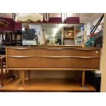 1970S AUSTIN TEAK LONG DRESSING TABLE AND WARDROBE