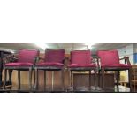 SET OF SIX UPHOLSTERED CLUB HOUSE ARMCHAIRS