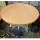 CHROMIUM BASED BEECH CIRCULAR TABLE