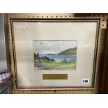 J.MAC WHIRTER RA WATER COLOUR BAY OF MORAR INVERNESSHIRE FRAMED AND GLAZED SIGNED WITH MONOGRAM 17.