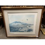 LIMITED EDITION PRINT OF GROUSE IN FLIGHT NUMBERED 204 SIGNED IN PENCIL BY BERRISFORD HILL 204/500