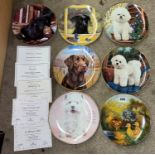 SEVEN LIMITED EDITION COLLECTORS PLATES INCLUDING WEDGWOOD "PLAYFUL PUPPIES",