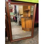 MAHOGANY CUSHION MOULDED FRAMED MIRROR