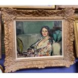 CLIFFORD HALL 1904-1973 OIL ON CANVAS ENTITLED 'GINETTE' CIRCA 1962 IN ORNATE FRAME