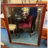 LARGE MAHOGANY MOULDED FRAMED MIRROR