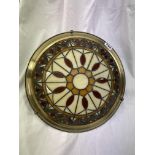 STAINED GLASS DOMED CEILING LIGHT SHADE