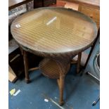 GOLD LLOYD LOOM CIRCULAR TABLE