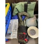 FISHING TACKLE - SWIVELS, HOOKS, LURES, BAIT BOXES,