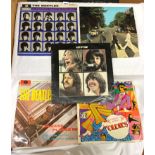 THE BEATLES LP RECORDS - A HARD DAY'S NIGHT MONO, PLEASE PLEASE ME, ABBEY ROAD (SLEEVE A/F),