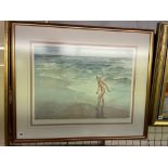 LIMITED EDITION SIR WILLIAM RUSSELL FLINT 'THE WAVES' SIGNED IN PENCIL AND WITH BLIND STAMP F/G