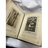 LEATHER BOUND EARLY PHOTOGRAPHIC ALBUM CONTAINING SOME PHOTOGRAPHS