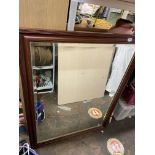 LARGE MAHOGANY MOULDED FRAMED MIRROR