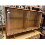 TEAK GLASS SLIDING DOOR CABINET