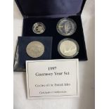 CASED PART SET OF PROOF CASTLES OF THE BRITISH ISLES COINS,
