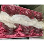 BOXED SET OF SIX WEBB CORBETT CRYSTAL SUNDAE DISHES