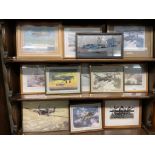 SELECTION OF PRINTS OF FIGHTER JETS,