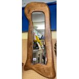 LAMINATED ABSTRACT FORM SHAPED MIRROR 84CM LENGTH