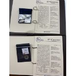TWO MILLENNIUM COIN COLLECTION BINDERS CONTAINING VARIOUS COINS THROUGH THE CENTURIES INCLUDING