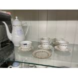 ROYAL WORCESTER GOLD CHANTILLY COFFEE SET