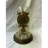 KUNDO ANNIVERSARY TYPE CLOCK UNDER GLASS DOME A/F