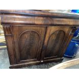 VICTORIAN MAHOGANY CHIFFONIER BASE WITH CUSHION DRAWER