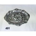 CHERUB EMBOSSED OVAL PIN DISH