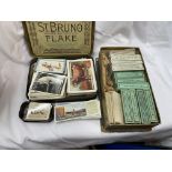 CARDBOARD BOX CONTAINING WILLS CIGARETTE CARDS IN ORIGINAL PACKETS,