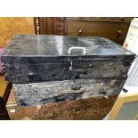TWO BLACK PINE TOOL CHESTS