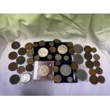 SELECTION OF COMMEMORATIVE COINS AND PRE DECIMAL COINS