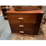 MAHOGANY THREE DRAWER CHEST