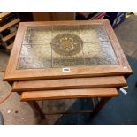DANISH ROSEWOOD TILE TOP NEST OF TABLES
