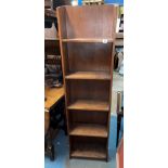 OAK OPEN NARROW BOOKCASE